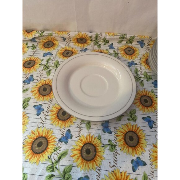 Set of 10 Lennox Chinastone "For the Grey Patterns" Tea Saucer - Picture 5 of 6